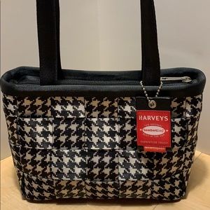 Seatbelt Medium Tote, in Black & White HOUNDSTOOTH